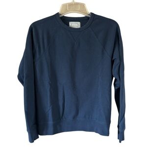 Everlane Women’s Navy Sweatshirt crew neck 100%cotton color navy size SP